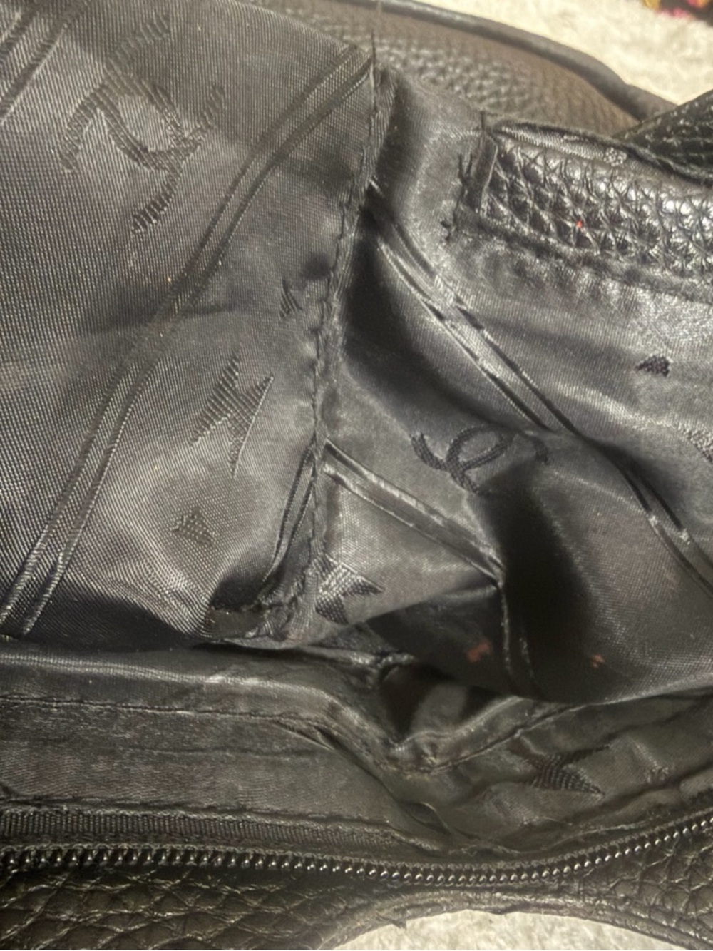 CC Black Pebbled Leather Tote with Double Handles - Picture 12 of 14